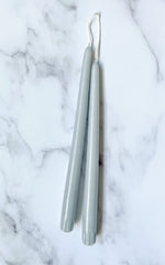 10" Light Grey Taper Candles