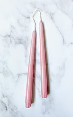 10" Rose, Light Pink Taper Candles