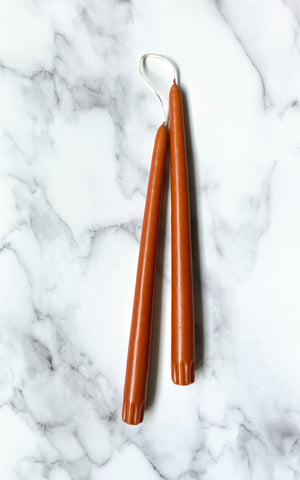 10" Terracotta, Rust Taper Candles