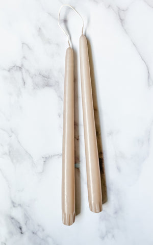 10" Sandstone Taper Candles