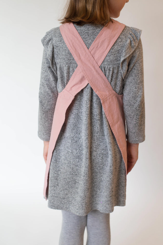Kids Cross Back Linen Apron