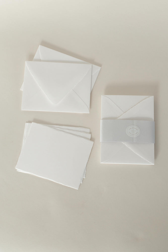 Deckled Edge Note Cards, Classic Thank You Cards, Custom Notecards, Note Cards, Invitations