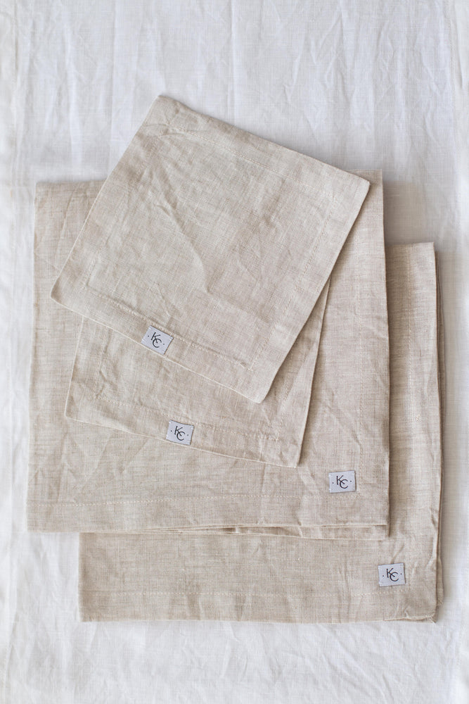 Linen Cocktail Napkins - Set of Four
